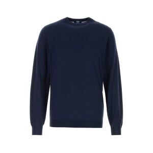 Fedeli Men Navy Blue Wool Sweater